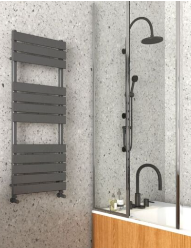 Tailored Bathrooms Queenstown Gunmetal Designer Radiator 1200 x 450mm - TIS2146