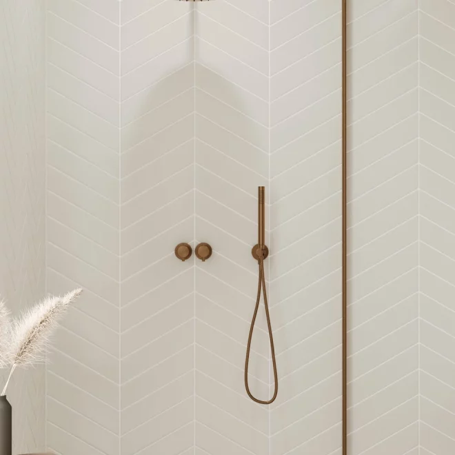 Light Grey Chevron Reco Tile Wall Panels