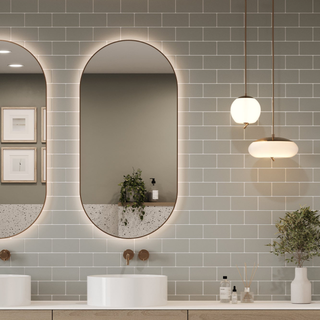 Dark Grey Small Flat Metro Reco PVC Tile Wall Panels