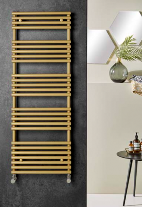 Redroom TT Lux Gold Look Designer Towel Radiator 1355 x 496mm - Barwick