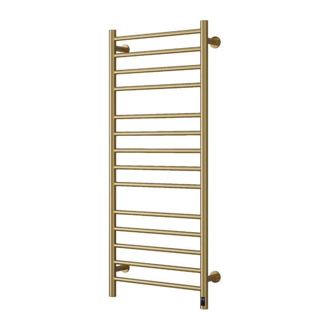 Reina Arnage 1200 x 500mm Brushed Brass Bathroom Electric Towel Radiator
