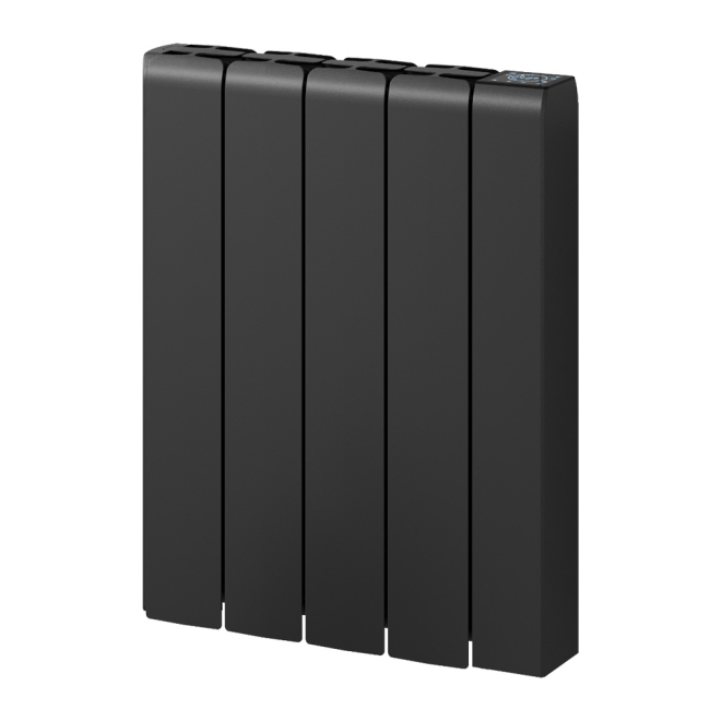 Reina Aron 570 x 450mm Black Horizontal Bathroom Electric Radiator