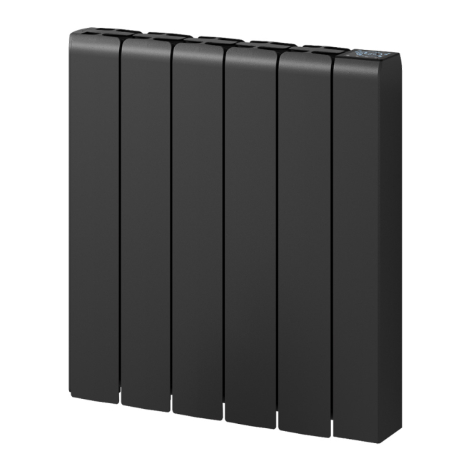 Reina Aron 570 x 540mm Black Horizontal Bathroom Electric Radiator