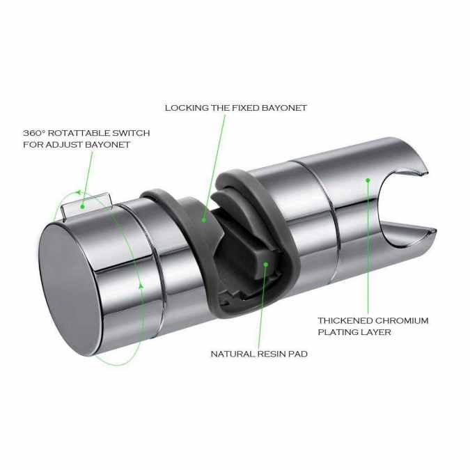 Easy Fit Universal Riser Rail Handset Holder Replacement Hand Shower