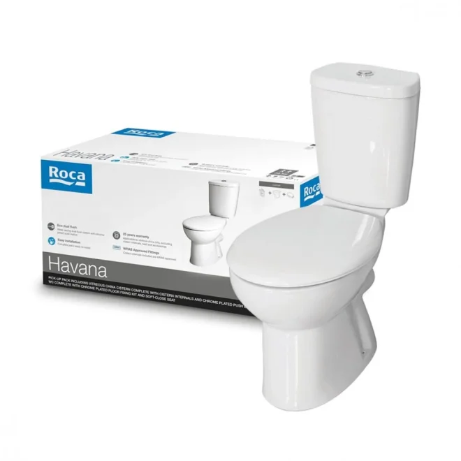 Roca Havana Close Coupled Toilet & Soft Close Seat Pack