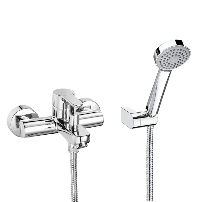 Roca L20 Wall Mounted Chrome Bath Shower Mixer