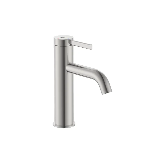 Roca Ona Stainless Steel Finish Basin Mixer Tap