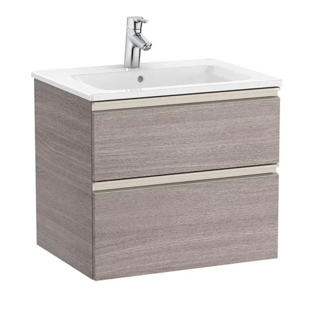 Roca The Gap City Oak 600mm Compact Vanity Unit