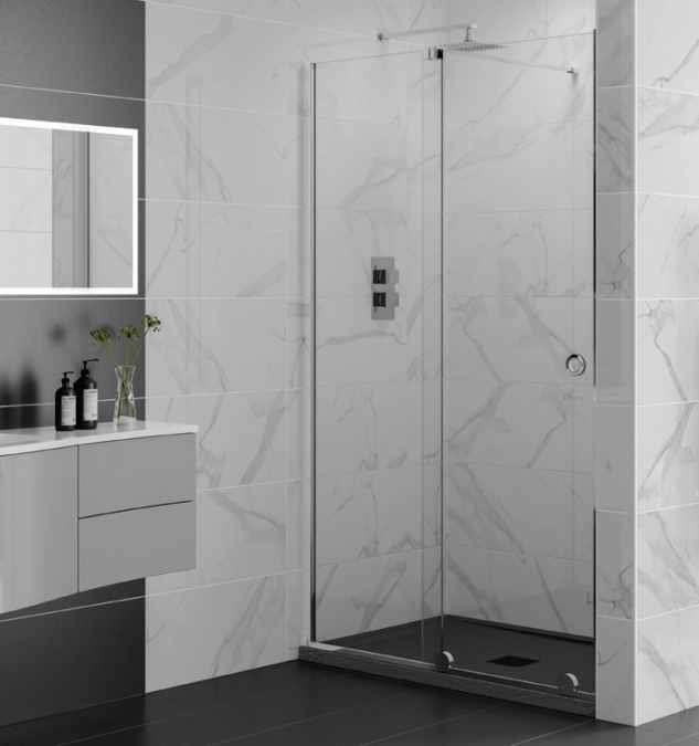 Rolla 8 1000mm Recess Frameless Sliding Shower Door