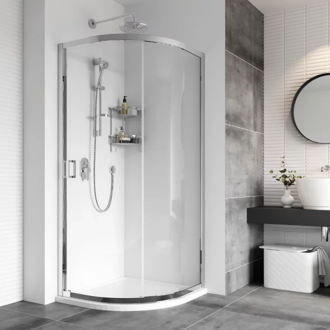 Roman Haven8 Chrome 900mm One Door Quadrant Shower Enclosure