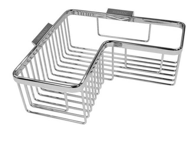 Roman L Shaped Corner Chrome Shower Basket - RSB04