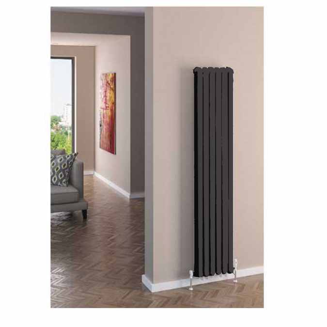 Eastbrook Rubano 1800 x 503mm Vertical Designer Radiator - Matt Anthracite