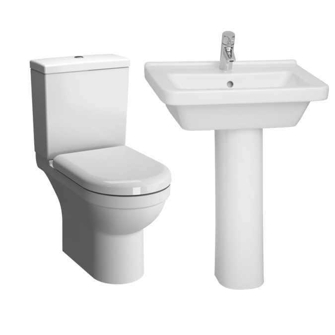 VitrA S50 Square 4 Piece Toilet & Basin Set