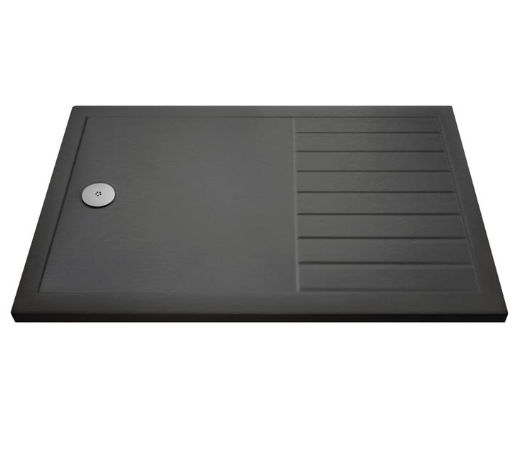 Nuie Pearlstone 1600 x 800 Slate Grey Walk In Shower Tray