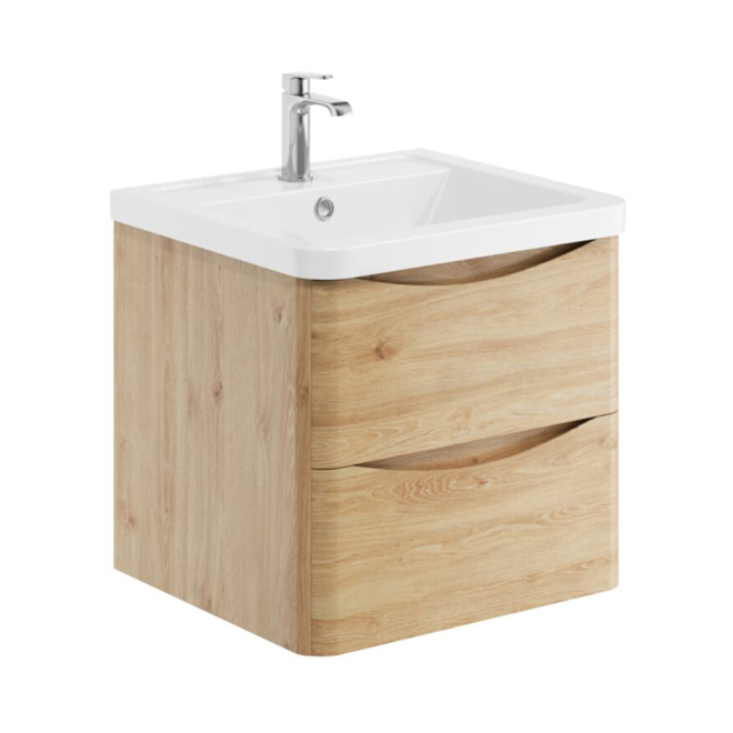 Scudo Bella 500 Davos Oak Wall Hung Vanity Unit