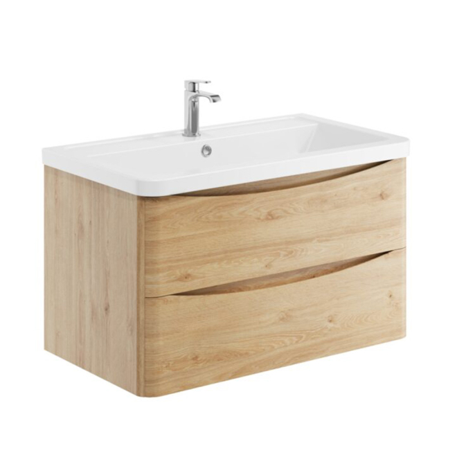 Scudo Bella 800 Davos Oak Wall Hung Vanity