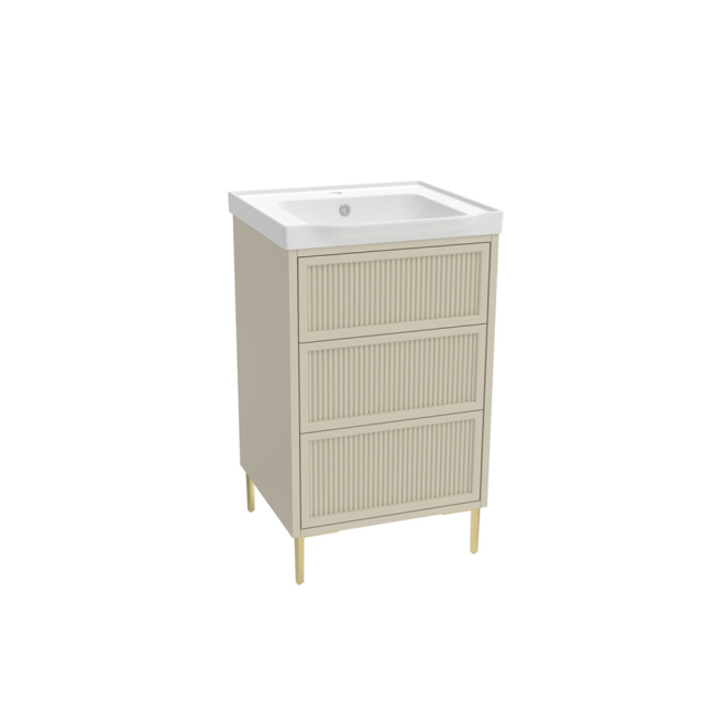 Scudo Bota 500 Stone Fluted Freestanding Vanity Unit