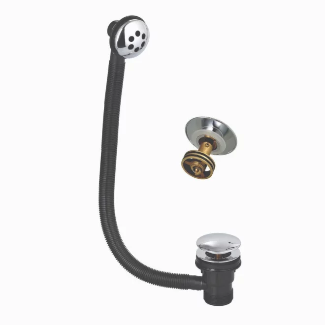 Scudo Easy Clean Chrome Round Sprung Bath Waste