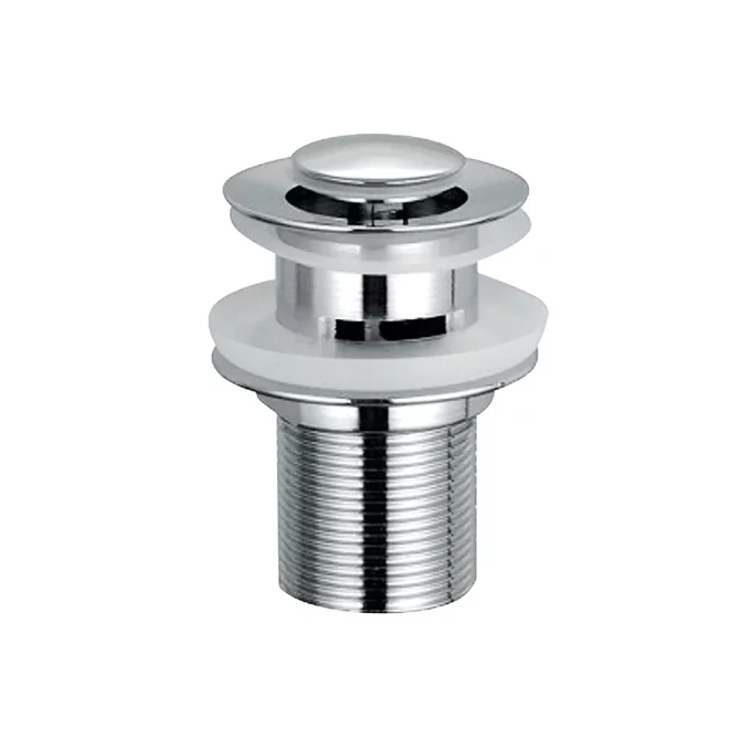 Scudo Chrome Round Centre Dome Slotted Sprung Basin Waste