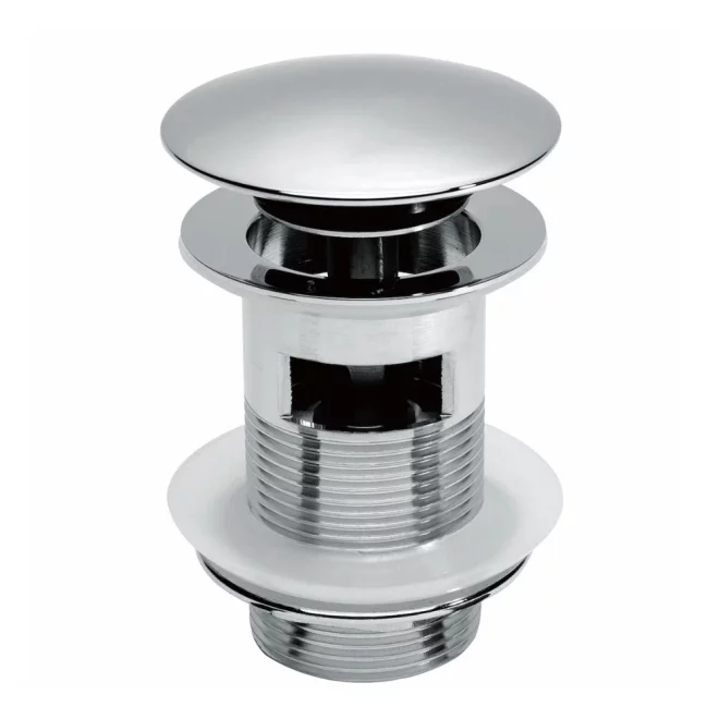 Scudo Round Chrome Dome Slotted Sprung Basin Waste