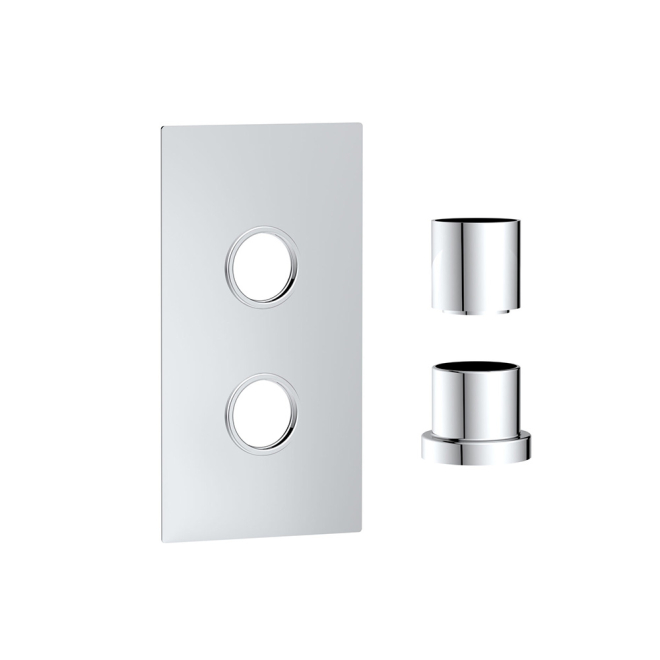 Scudo Chrome Double Concealed Plate with Sleeves