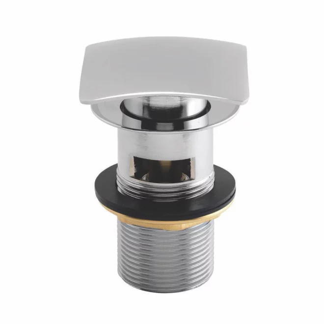 Scudo Square Chrome Dome Slotted Sprung Basin Waste
