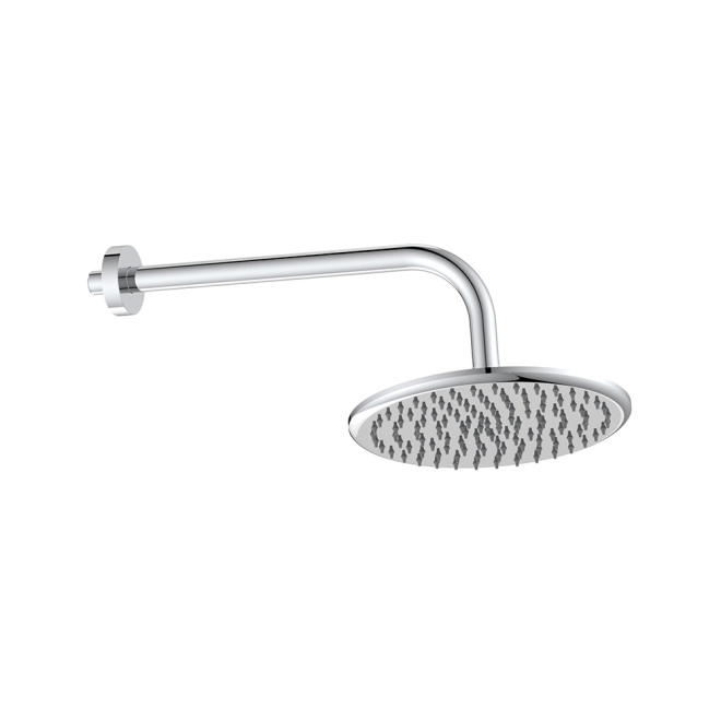 Scudo Round Chrome Shower Head and Arm