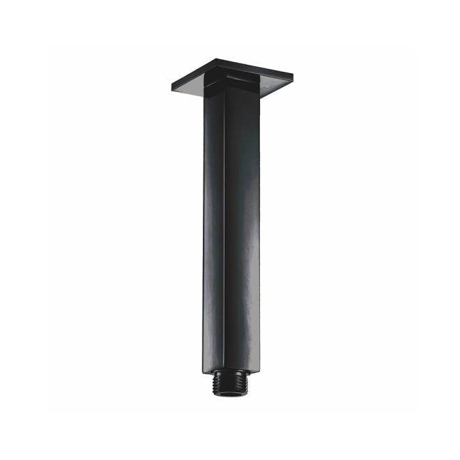 Scudo Square Matt Black Ceiling Mounted Arm