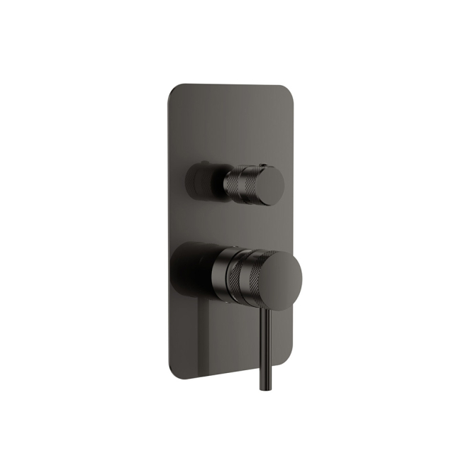 Scudo Core Gunmetal Concealed Manual Dual Outlet