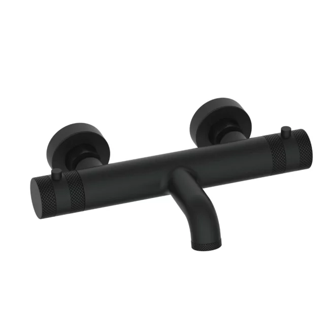 Scudo Core Matt Black Wall Mounted Bath Filler