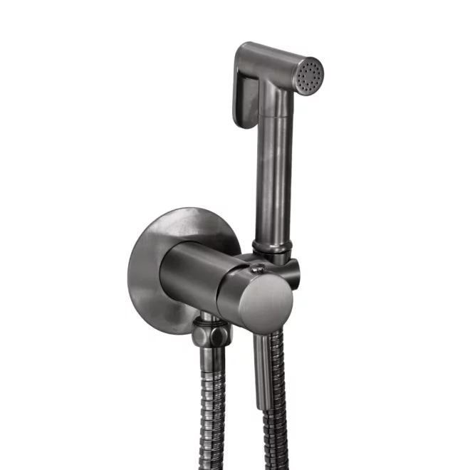 Scudo Gunmetal Douche Kit with Outlet Elbow
