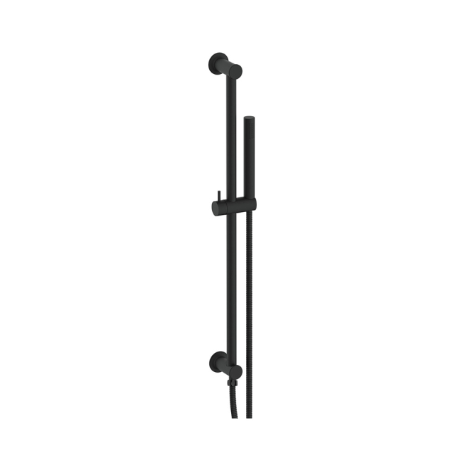 Scudo Matt Black Riser Rail, Handset and Hose
