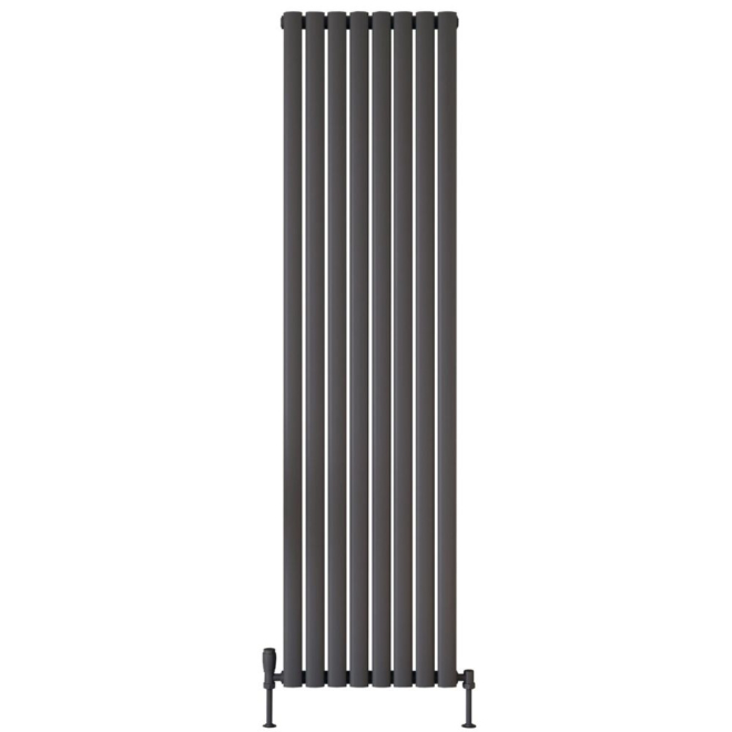 Scudo Apex 413 x 1800mm Anthracite Double Vertical Designer Radiator