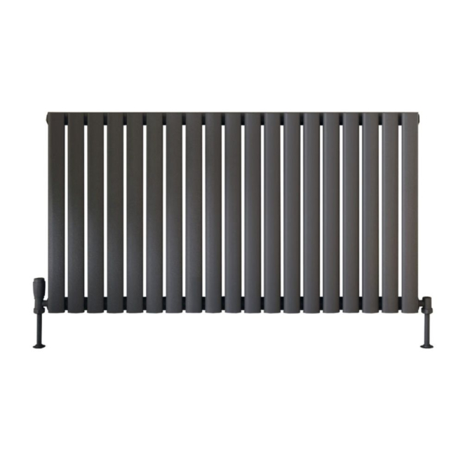 Scudo Apex 600 x 1121mm Anthracite Horizontal Designer Radiator