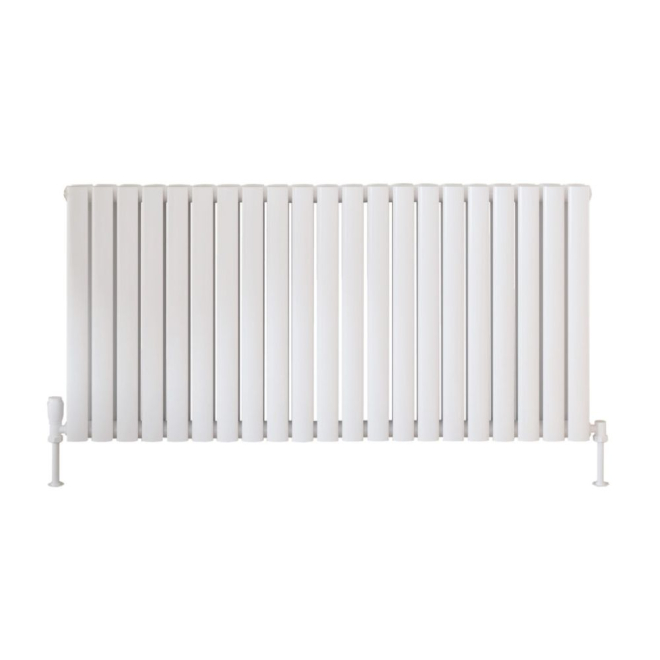 Scudo Apex 600 x 994mm White Horizontal Double Designer Radiator