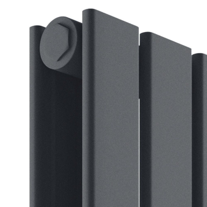 Scudo Bravo 1800 x 544mm Anthracite Double Vertical Designer Radiator