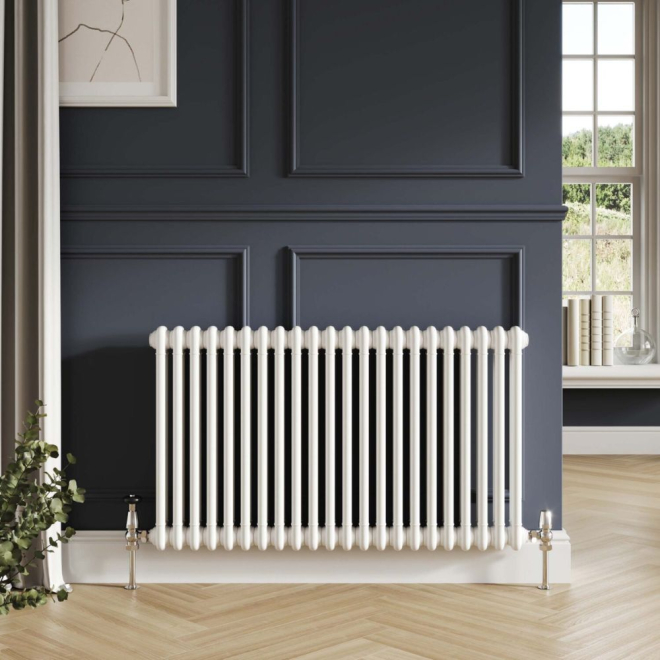 Scudo 2 Column 600 x 1190mm White Horizontal Designer Radiator