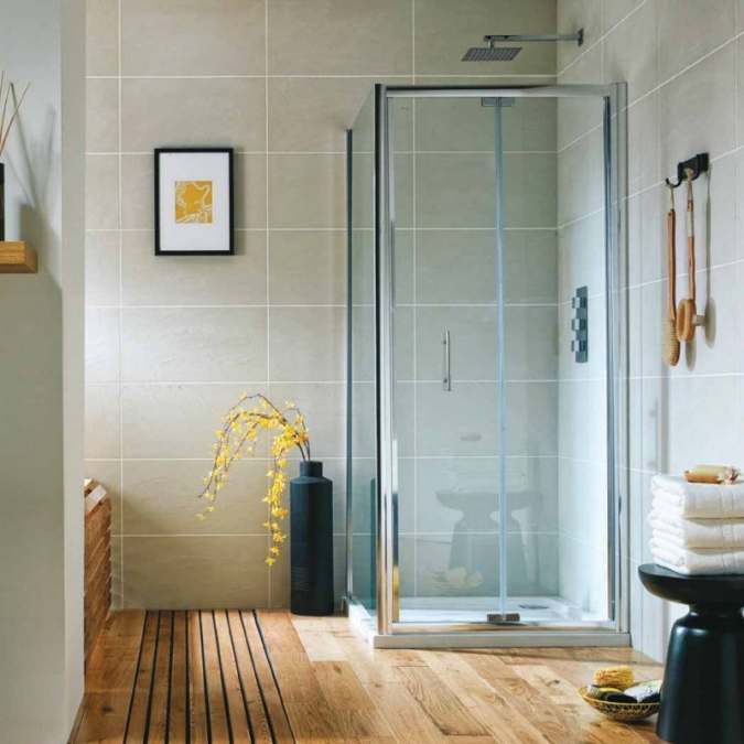 Scudo S6 900mm Chrome Bifold Shower Door