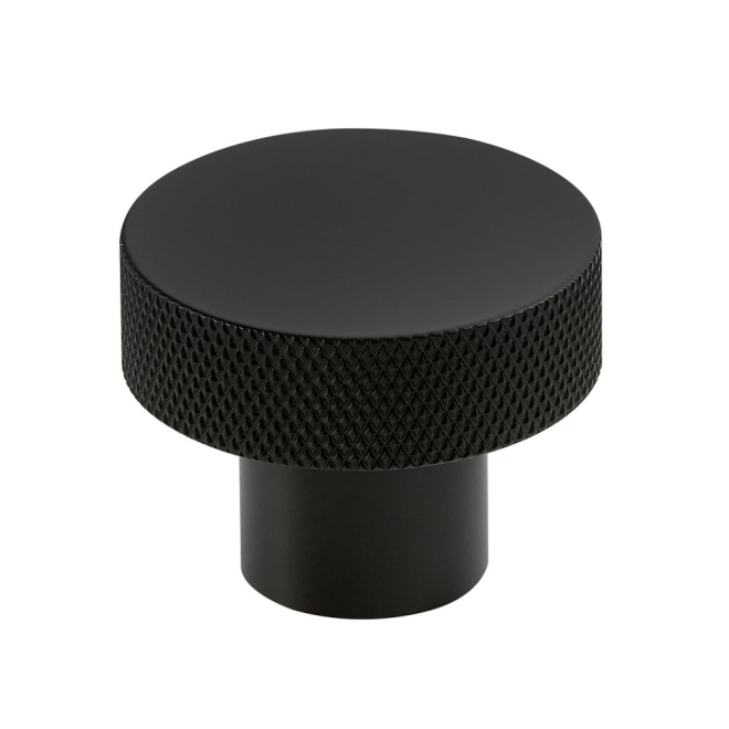 Scudo Knurled Black Round Handle