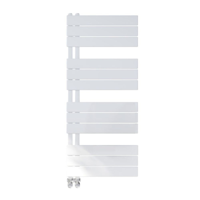 Scudo Thames 1150 x 500mm White Designer Towel Rail