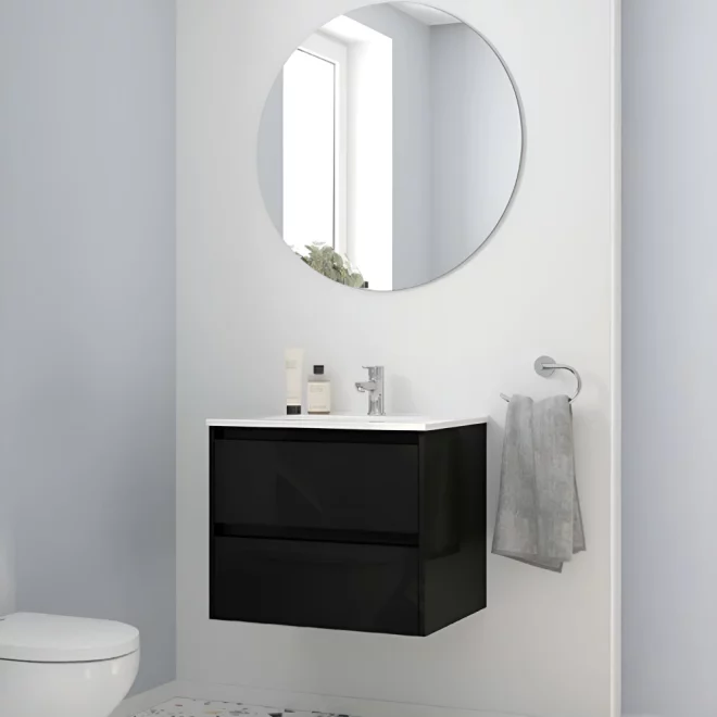 SELECT Source Black 600mm Wall Hung Vanity Unit