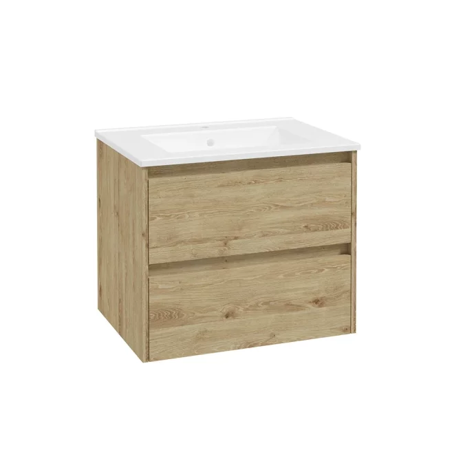 SELECT Source Oak 600mm Wall Hung Vanity Unit