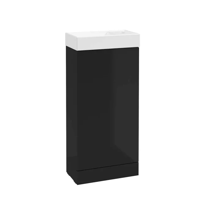 SELECT Strata Black 860mm Cloakroom Basin Vanity Unit