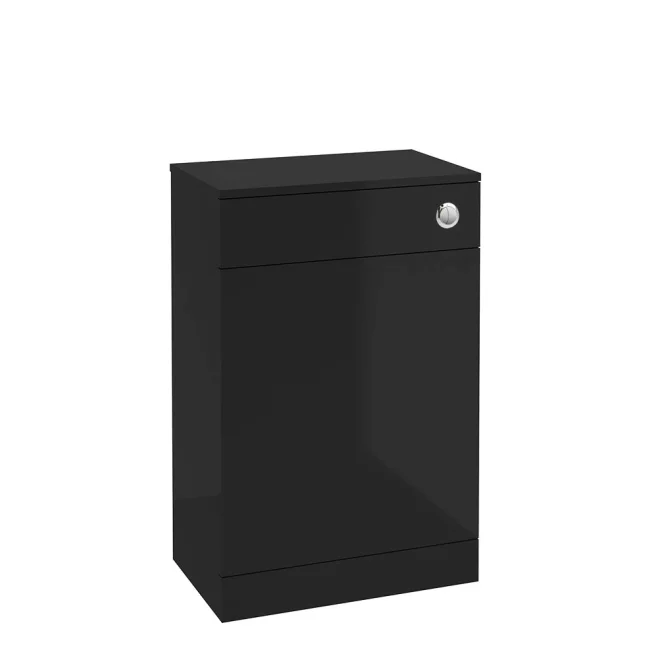 SELECT Strata Black 500mm WC Unit, Cistern and Chrome Flush Button