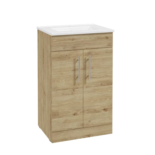 SELECT Strata Oak 500mm Floor Standing Vanity Unit