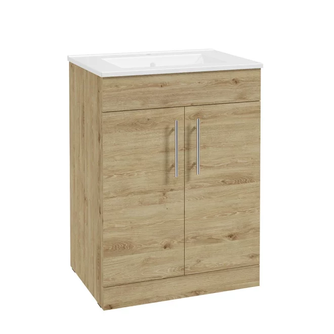 SELECT Strata Oak 600mm Floor Standing Vanity Unit