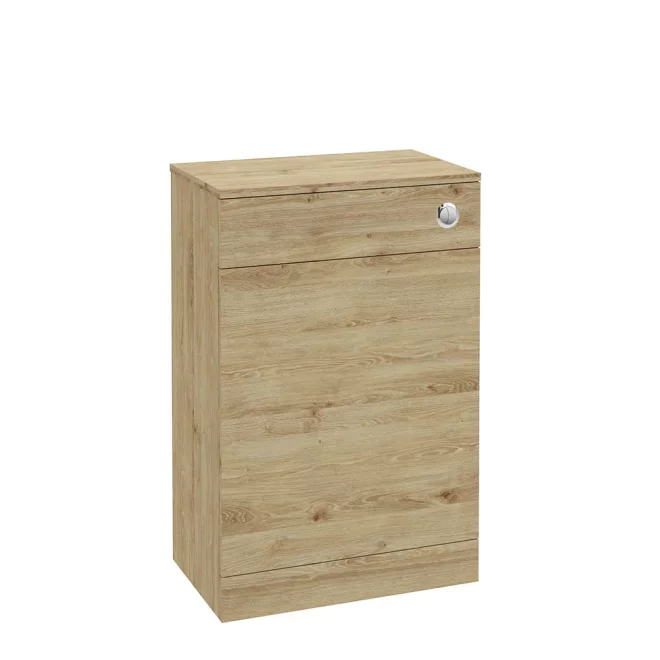 SELECT Strata Oak 500mm WC Unit, Cistern and Chrome Flush Button