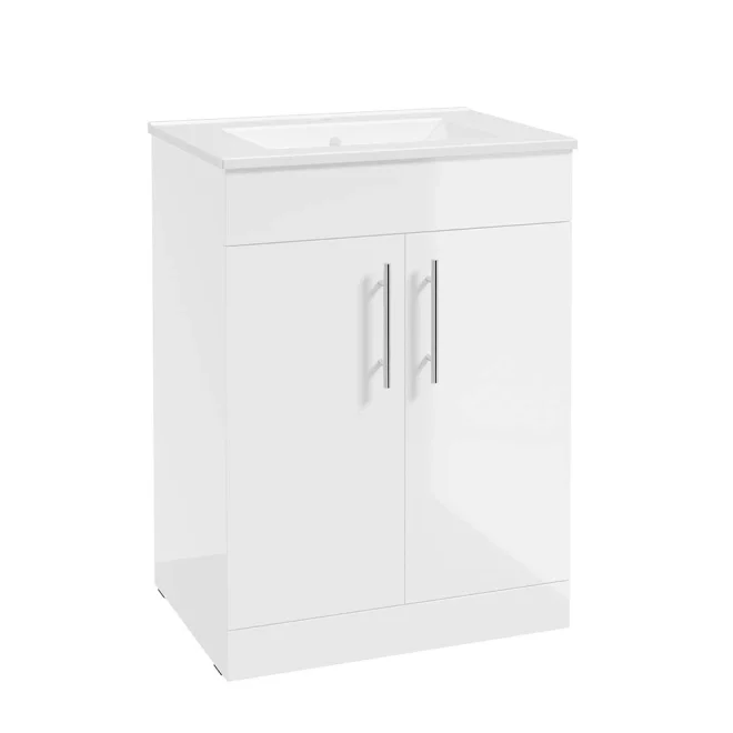 SELECT Strata White 600mm Floor Standing Vanity Unit