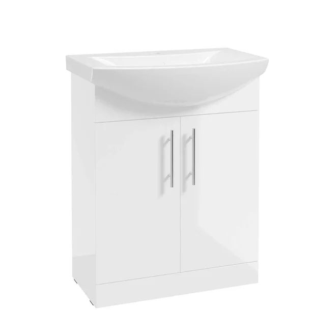 SELECT Strata White 650mm Floor Standing Vanity Unit and Basin