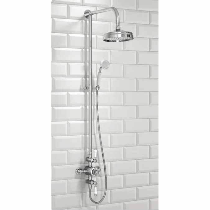 Scudo York Traditional Dual Head Exposed Thermostatic Shower Valve